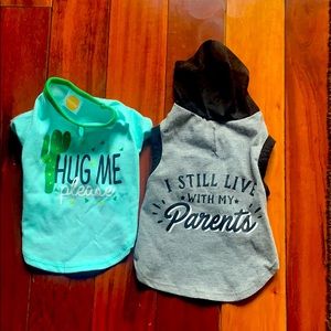 Small cat or dog shirts; super cute!!